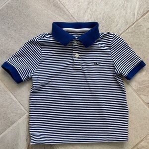 Vineyard Vines Navy and White Striped Kids Polo-Boys